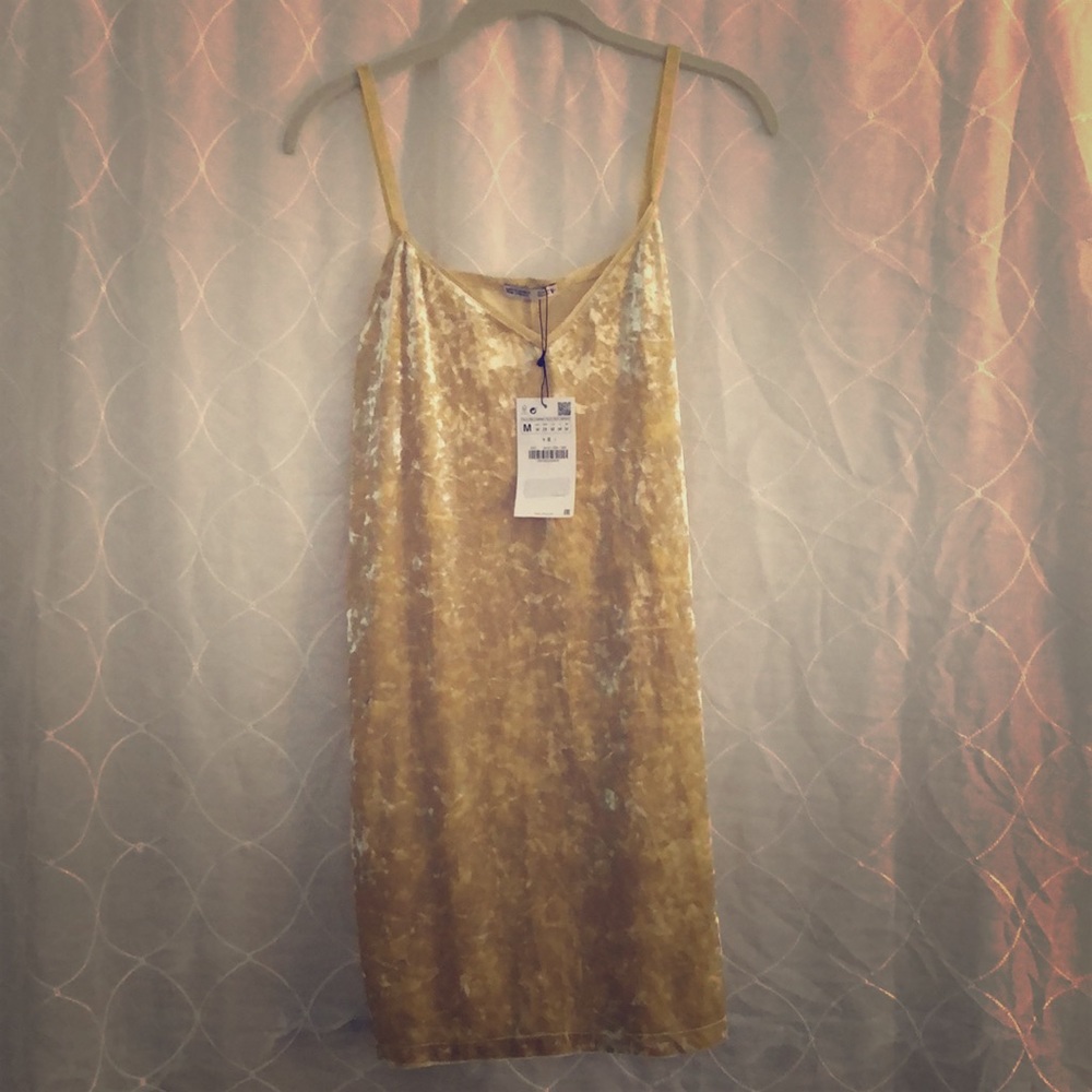 Crushed velvet tank dress